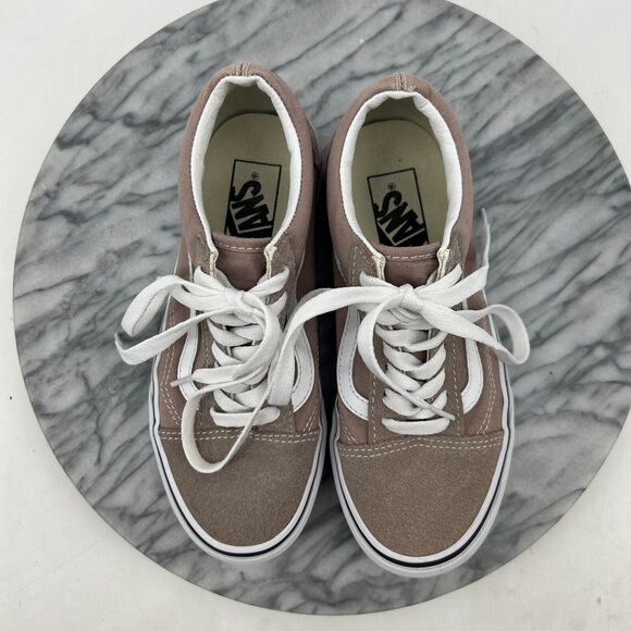 Vans Old Skool Shoes Womens 5.5 Taupe Suede and Canvas Lace Up Skate Sneaker - Picture 8 of 11